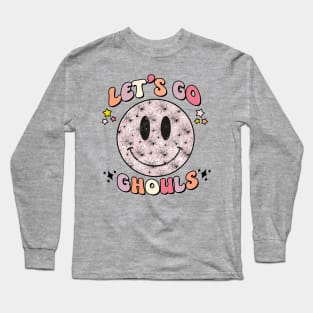 Kawaii Retro Halloween Ghost - Lets Go Ghouls Y2K Long Sleeve T-Shirt